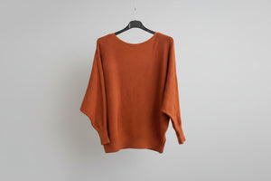 Dolman Sleeve Cashmere Blend Sweater -Coccio