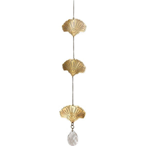 Surya Cascade Floral Engraved Brass Suncatcher
