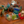 Collection of colorful rings on a wooden surface