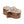 Wooden box with intricate carvings on a white background