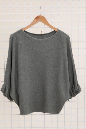 Dolman Sweater - Ruffle sleeve cuff