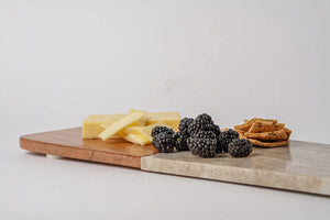 Marble and Acacia Wood Long Charcuterie Board