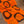 Handmade Wool and Chiffon Scarf —Tangerine & Black Circles