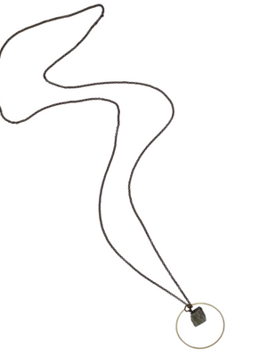 Necklace with a pendant on a white background