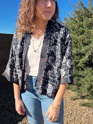 Silk Kimono Jacket | 100% Silk One Size