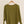 Green sweater on a wooden hanger against a beige background