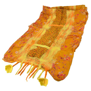 Hand-Felted Merino Wool &amp; Silk Sari Scarf
